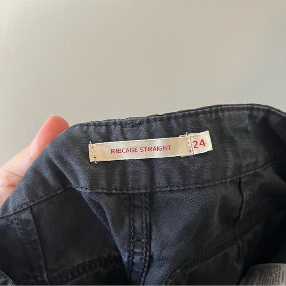 Levi's Black Ribcage Straight Loose Fit Pants Women's 24 - Picture 7 of 9